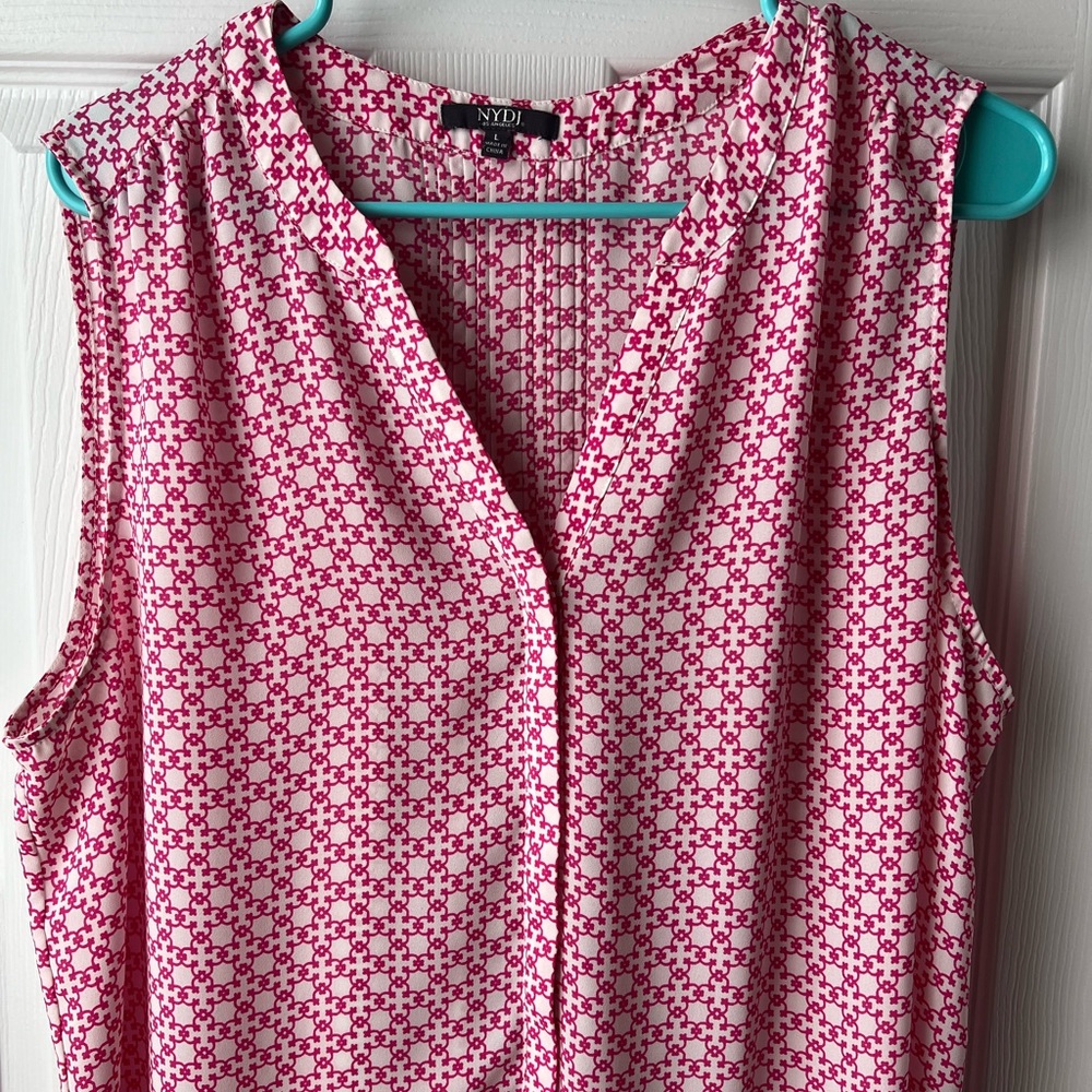 NYDJ Sleeveless Pintuck Blouse